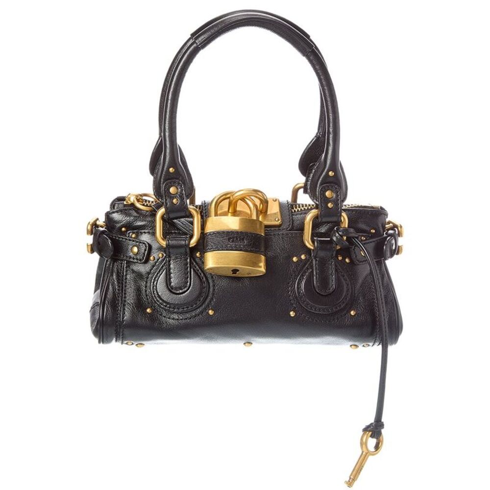 Chloé Paddington Small Leather Shoulder Bag, Black